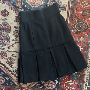 Chanel Black High Waisted Black Pleated Skirt